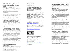 Health Care Directives Questions and Answers (PDF)