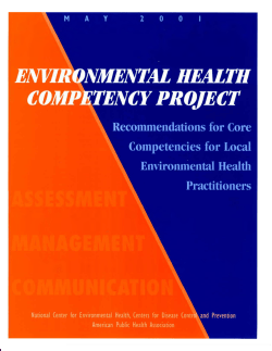 Environmental Health Competency Project (PDF: 313KB/48 pages)