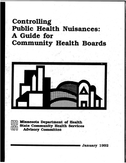 Controlling Public Health Nuisances: A Guide for Community Health Boards (PDF: 3.96MB/84 pages)