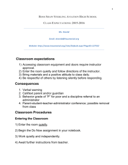 Science Class Expectations