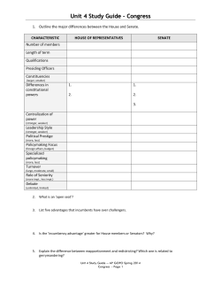 Unit Four Congress Study Guide