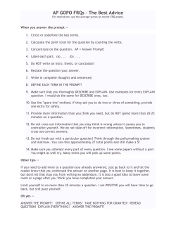 How to Write A Free Response Question (FRQ)