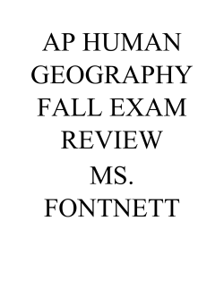 Fall Final Exam Review