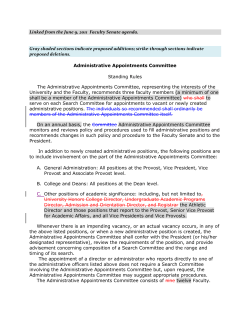Administrative Appointments Committee