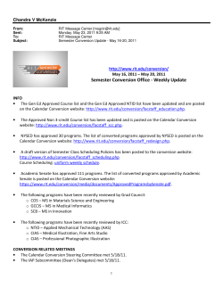 Update 05/16/11 &ndash; 05/20/11