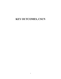 key outcomes csun 0
