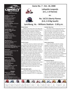Lafayette Game Notes