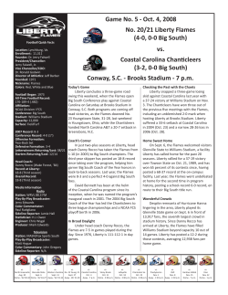 Coastal Carolina Game Notes