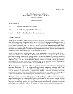 Board report and proposed regulation