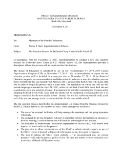 New site selection process for Bethesda-Chevy Chase Middle School #2