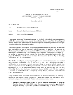 Read the report to the Board and see the adopted calendar.