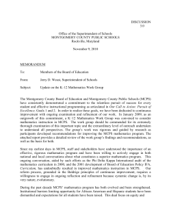 Read about recommended changes to the math program