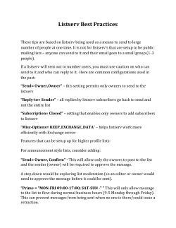 Listserv Management Best Practices