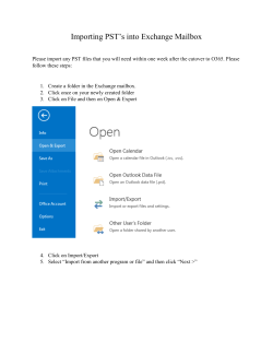 Importing PST files into Exchange mailbox