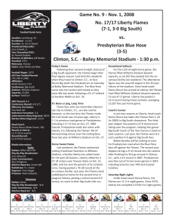 Presbyterian Game Notes