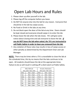 Open Lab - Hours and Rules
