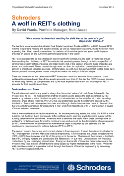 A wolf in REITs clothing