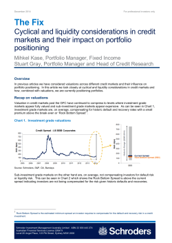 Cyclical and liquidity considerations in credit markets and their impact on portfolio positioning