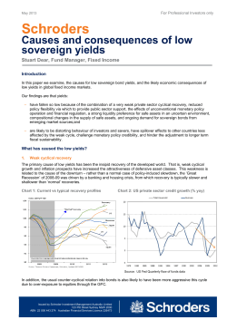 Causes and consequences of low sovereign yields