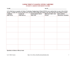 Careers Activity Worksheet