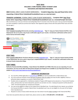 2015-16 Federal Direct Student Loan Instructions
