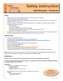 Spill Response: Chemicals