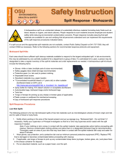 Spill Response: Biohazards