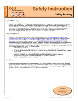 Safety Training