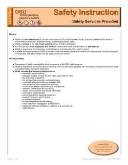 Safety Services Provided: EH S