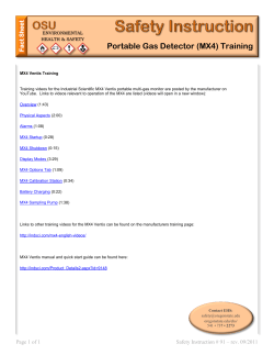 Portable Gas Detector Training (MX4 Ventis)