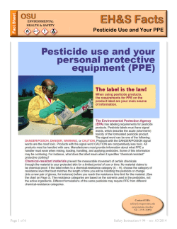 Pesticide use and PPE