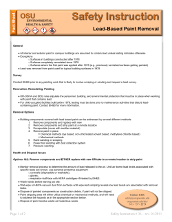 Lead-Based Paint Removal