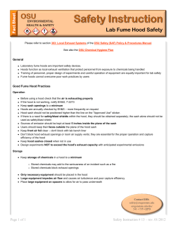Lab Fume Hood: Safety