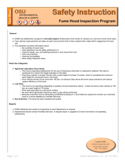 Lab Fume Hood: Inspection