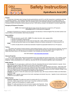 Hydrofluoric Acid (HF)