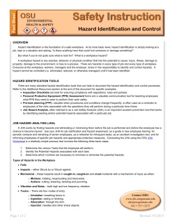 Hazard Identification and Control