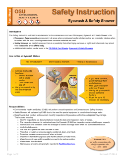 Eyewash and Safety Shower
