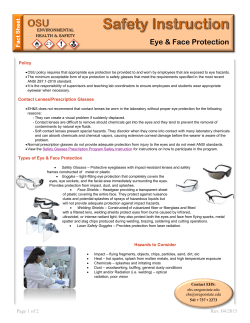 Eye and Face Protection