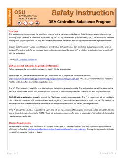 DEA Controlled Substance Program