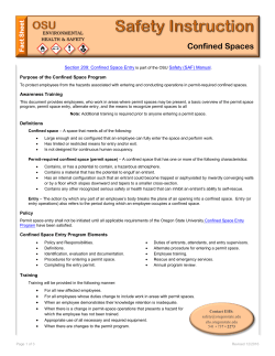 Confined Spaces