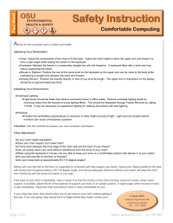 Comfortable Computing