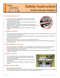 Chemical Storage Guidelines