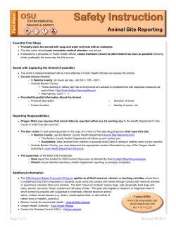 Animal Bite Reporting