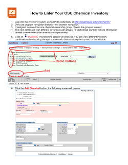 Chemical Inventory Entry Instructions