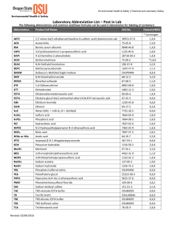 Chemical Abbreviations