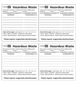 Hazardous Waste Label - full sheet