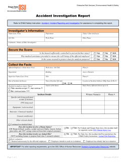 Accident Investigation Report