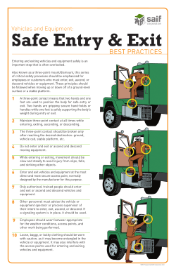 SAIF Safe Vehicle Entry and Exist