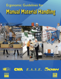 Ergonomic Guidelines for Manual Material Handling