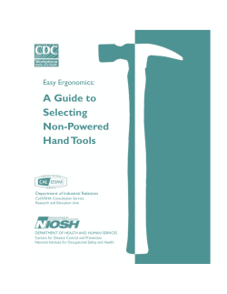 Easy Ergonnomic's A Guide to Selecting Non-Powered Hand Tools,